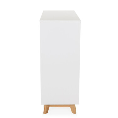 Тумба для взуття / комод ESTHA 80x34x85 см 2 висувних ящика 3 двері білий hjh LIVING