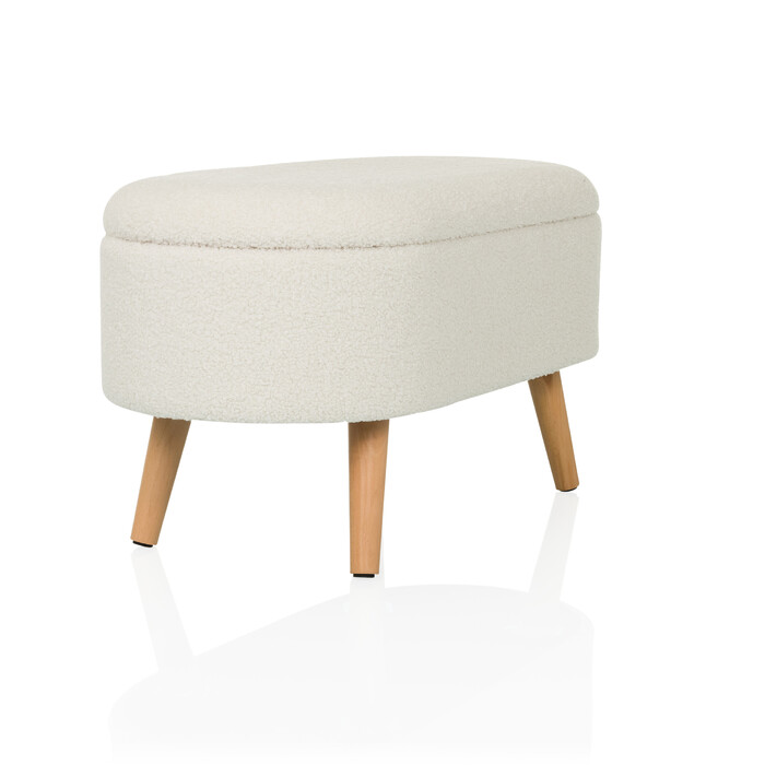 Пуф STORIANO 82x41x44 см, 1 відділення, білий, hjh LIVING