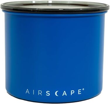 Planetary Design Airscape Контейнер для кави з нержавіючої сталі | Герметична ємність для продуктів | Патентований щільний кришка | Зберігання продуктів без кисню (Матовий блакитний, Small)