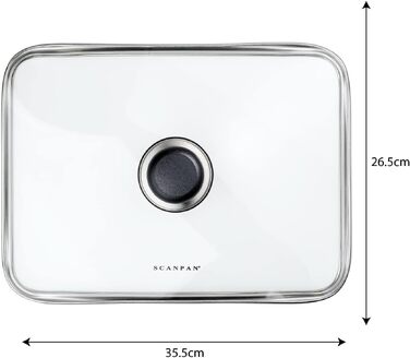 Універсальна скляна кришка SCANPAN Classic термостійка, для духовки (35 x 26 см)