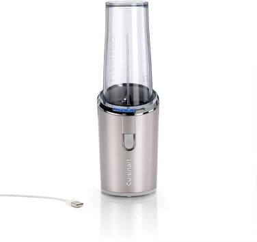 Портативний блендер Cuisinart 450 мл, акумуляторний, USB, для смузі, льоду, фрапе, молочних коктейлів, BPA-free Tritan, з кришкою та стаціонарною підставкою