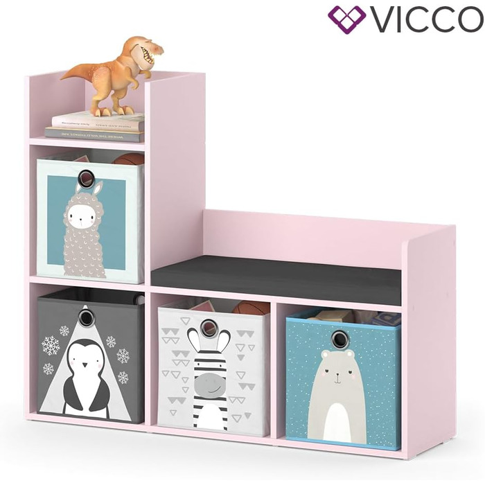 Дитяча полиця Vicco Luigi, рожева, 107.2 x 88.6 см, без коробок
