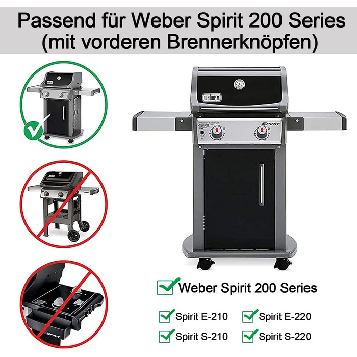 Набір ароматизаторних пластин з нержавіючої сталі для гриля Weber Spirit I & II 200 серії, Spirit I E210/220 та II E210/S210 (з передніми ручками), 38,9 см – змінні захисні пластини для гриля