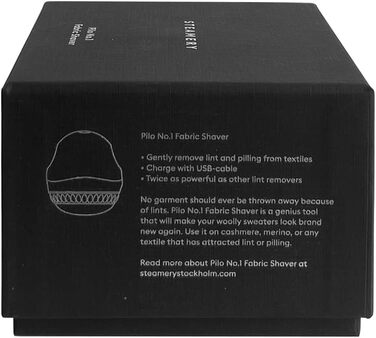 Електрична машинка для видалення кошлатання Steamery Pilo 1, USB, чорна, для одягу та текстилю
