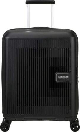 Валіза American Tourister Aerostep Spinner S, розширювана, 55 см, 36/40 л, чорна, ручна поклажа