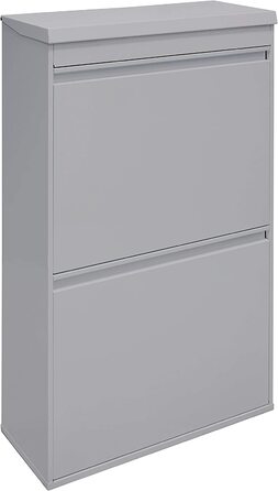 ARREGUI Top CR622-B контейнер для сортування сміття зі сталі з кришкою, 4 секції, відро для сміття для кухні, зйомні внутрішні відерця з ручкою, 4×17 л (68 л), світло-сірий