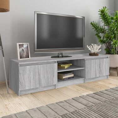 Тумба під телевізор vidaXL, сіра, ДСП, 140x40x35,5 см, сучасна ТВ-тумба, меблі для вітальні, низька тумба, шафа для телевізора, колір Sonoma