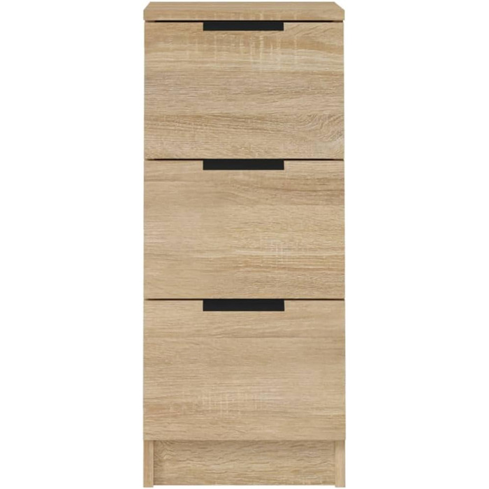 Комод vidaXL з 3 шухлядами, дуб сонома, 30x30x70 см, МДФ, універсальна тумба для зберігання