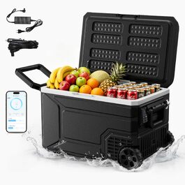 Автомобільний компресорний холодильник EUHOMY 64л з Wi-Fi, -20℃~20℃, 12/24V/220V: для кемпінгу, подорожей, риболовлі