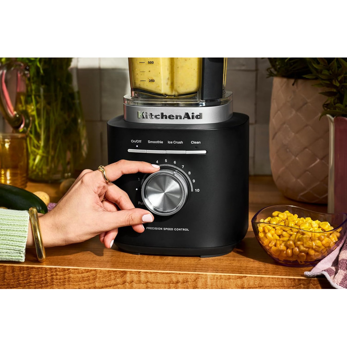 Блендер стаціонарний KitchenAid 5KSB2073EPL Pure Power Сірий, 1.5 л, 10 швидкостей, для смузі та супів, BPA-free