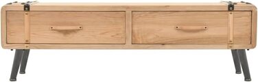 ТВ-тумба з масиву ялиці vidaXL, 120x33x35 см, низький телевізійний стіл, меблі для вітальні
