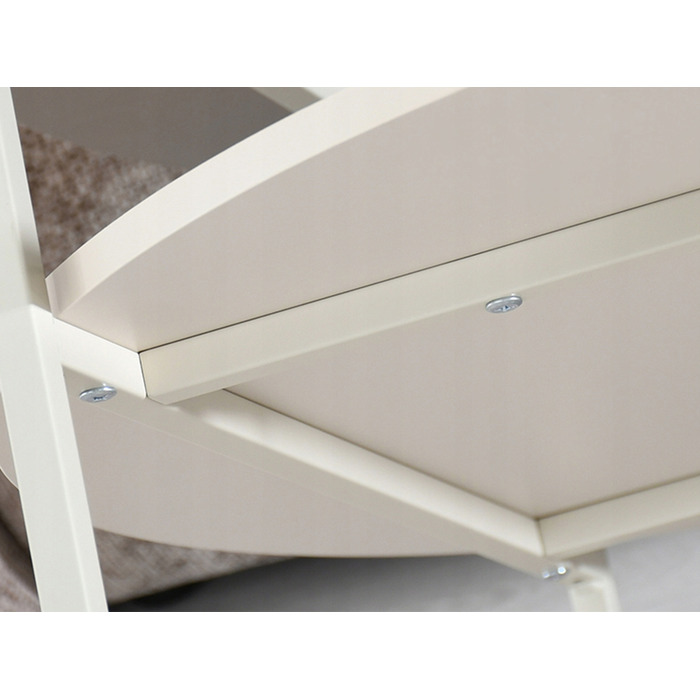 Журнальний стіл Mebel-Partner круглий, 80 x 80 x 45 см, кремовий