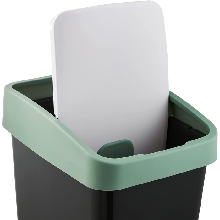Преміум сміттєвий бак keeeper з фліп-кришкою, Soft Touch, 45 л, Nordic Green