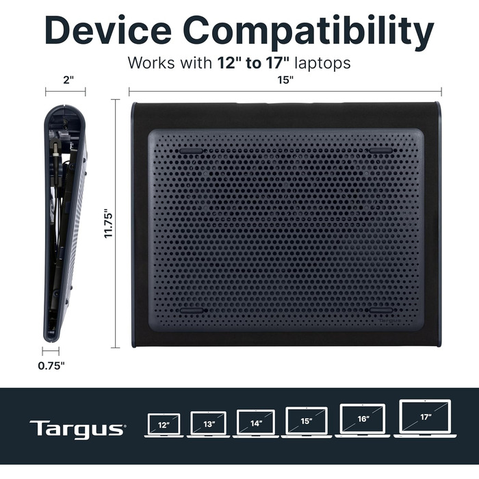 Охолоджуюча підставка для ноутбука Targus AWE55GL LapChill Mat, для ноутбуків 15-17 дюймів