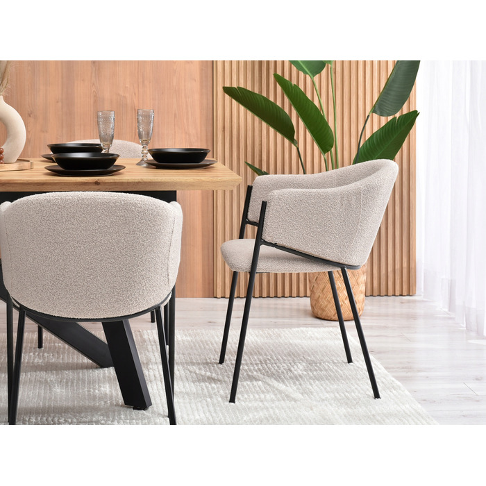 Стілець Mebel-Partner, тканина, бежевий, 1 шт.