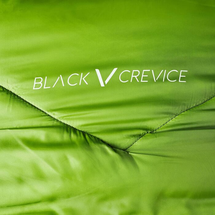 Дитячий спальний мішок Black Crevice 165 см, водонепроникний, дихаючий, для кемпінгу, з чохлом, зелений