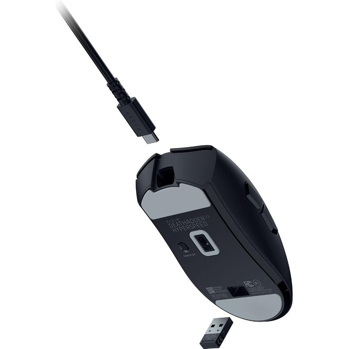 Ігрова миша Razer DeathAdder V3 HyperSpeed бездротова ергономічна, 26K DPI, вага 55г, чорна