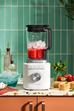Блендер стаціонарний KitchenAid 5KSB2073EPL Pure Power, 1.5 л, білий перламутр - для смузі, супів, крихти льоду