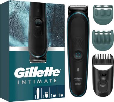 Інтимний тример Gillette Intimate i5 для чоловіків, водонепроникний бездротовий бритва для інтимної зони з довговічними лезами для сухого і вологого гоління