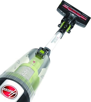 Акумуляторний пилосос Hoover з турбощіткою для шерсті тварин, змінні валики для універсальної та делікатної підлоги, до 30 хв роботи, без мішка, самостійне стояння, легкий і компактний [HF522NPW]