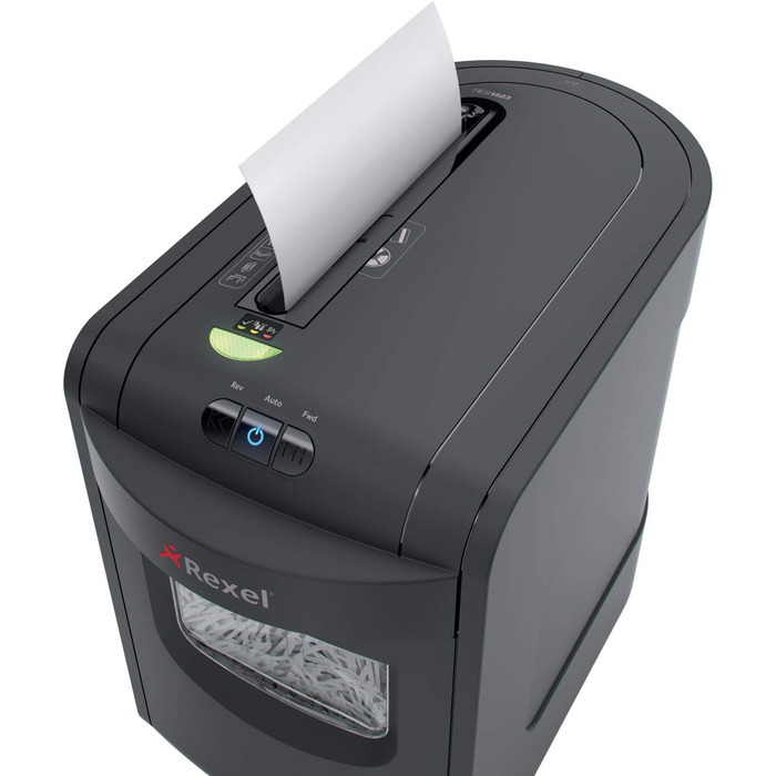 Шредер Rexel REM820 для документів, мікроріз, ручний привід, 23 л, чорний