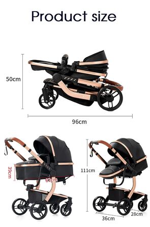 Дитяча коляска 3 в 1, Buggy з двома зворотними режимами, алюмінієва рама, комплект, складна конструкція (588 Grey)