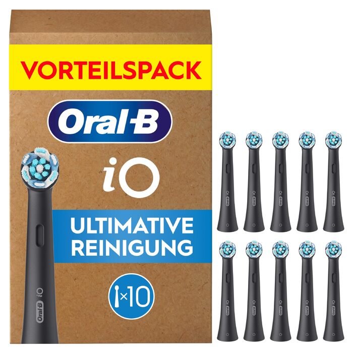 Смінні насадки для електричної зубної щітки Oral-B iO Ultimative Reinigung, чорні, 10 шт.