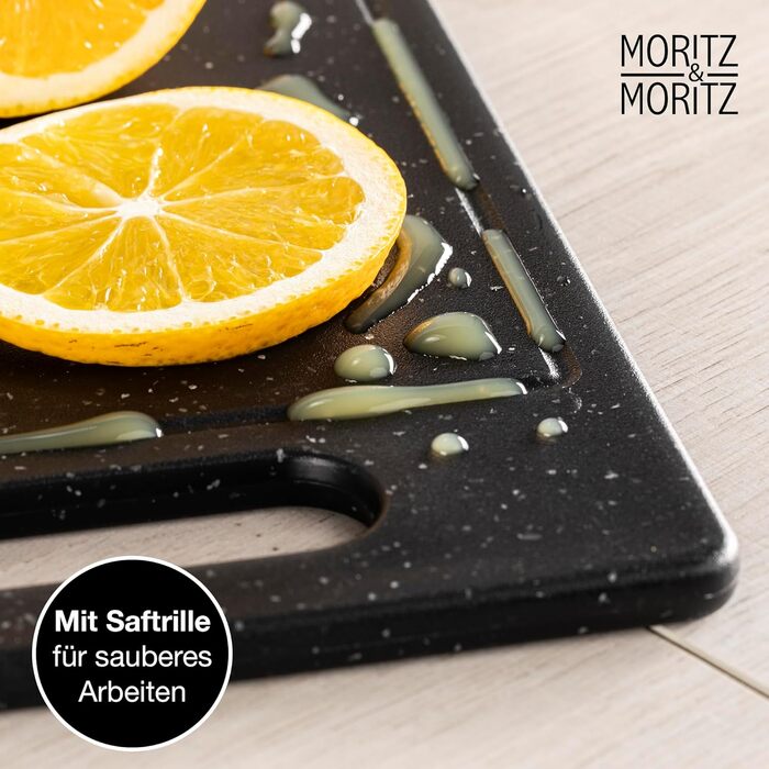 Набір обробних дощок Moritz & Moritz з пластику, граніт, 25x15 см, 4 шт, BPA Free, для кухні, гігієнічні, для сніданку, можна мити в посудомийці