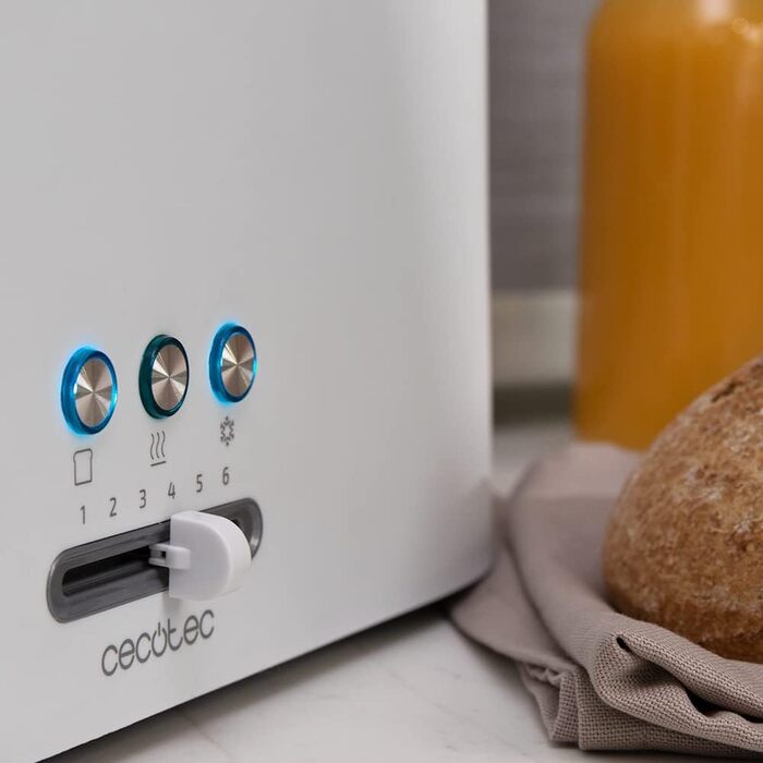 Тостер Cecotec Toast&Taste 9000 Double White з пластику, 2 широкі слоти | Тостер Cecotec Toast&Taste 10000 Extra White, 1 слот