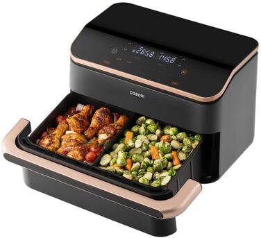 Фритюрниця Cosori Twinfry Chef Edition з двома кошиками, 10 л, Wi-Fi, з силіконовими щипцями