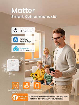 Розумний датчик чадного газу Heiman Matter over Thread (потрібен хаб)