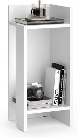 Журнальний стіл Vicco Kian білий 25x60 см, для вітальні, компактний