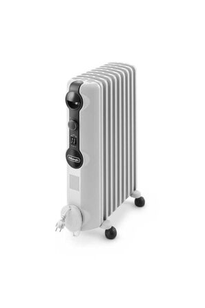 Масляний обігрівач De'Longhi Radia S TRRS0920, 2000 Вт, 9 секцій, з термостатом та захистом від замерзання, білий