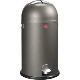 Смітник Wesco Kickmaster 33 л графітовий, сталь/нерж. сталь, 37.5x37.5x69 см