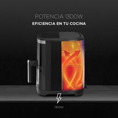 Аерофритюрниця MasterPRO ROCKET 600 на 6л, 1800Вт з керамічним покриттям CERATECH, LED-дисплеєм та регулятором температури 80-200°C, корпус із нержавіючої сталі