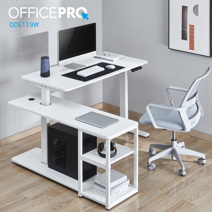 Комп’ютерний стіл з електрорегулюванням висоти OfficePro ODE119W