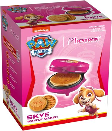 Міні-вафельниця Paw Patrol Щенячий патруль з пластиною Скай (Skye), рожева, Ø 10см — ідеальний подарунок для дітей