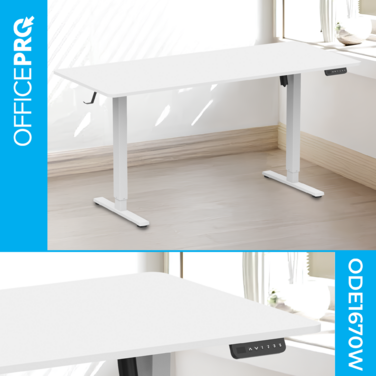 Комп’ютерний стіл з електрорегулюванням висоти OfficePro ODE1670W