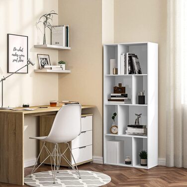 Полиця настінна WOLTU 2 шт., біла, з МДФ, 100x23x3.8 см RG9317ws-2 для книг та декору