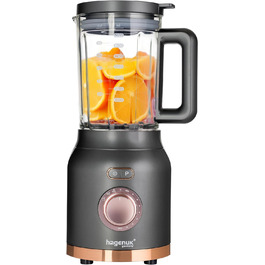 Блендер HAGENUK 2в1 Powermixer і смузімейкер, 1200 Вт, скляна чаша 1,8 л, тританова чашка To-Go, BPA Free
