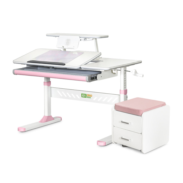 Комплект (S) Evo-Kids TH-320 Pink (парта + тумба) (арт.TH-320 + BD C3_PINK)