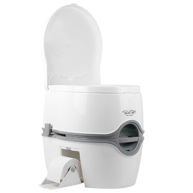 Переносний хімічний туалет Thetford Porta Potti 565 P Qube, біло-сірий, 448 x 388 x 450 мм