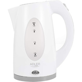 Електрочайник Adler AD 1208, 1,8 л, білий/сірий