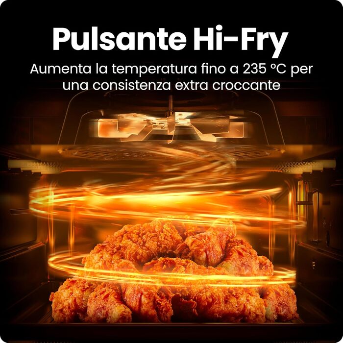 Аерофритюрниця Chefman 3.75L з технологією Hi-Fry, сенсорне керування, антипригарне покриття, чорна