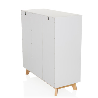 Тумба для взуття / комод ESTHA 80x34x85 см 2 висувних ящика 3 двері білий hjh LIVING
