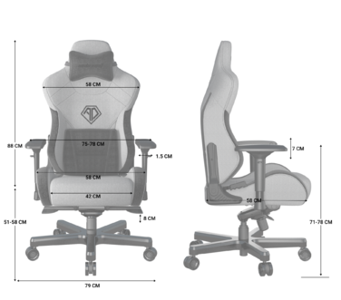 Крісло ігрове Anda Seat T-Pro 2 Blue/Black Size XL
