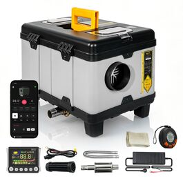 Автономний дизельний обігрівач Sunster 8кВт All-in-One з Bluetooth, керуванням через додаток та CO-датчиком для кемпера, автобуса, вантажівки та човна