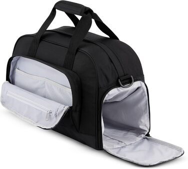 Larkson Weekender Finja Medium чорна дорожня сумка для жінок і чоловіків з відділенням для взуття, ручна поклажа, водовідштовхувальна, із переробленого PET