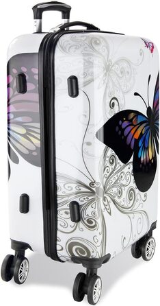 Набір валіз MONZANA® Butterfly Basic з ABS, на колесах, з алюмінієвою телескопічною ручкою та замком