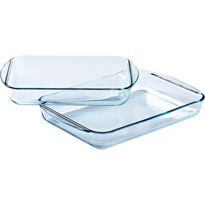Форма для лазаньї Pyrex Essentials, прямокутна, скляна, 35x23 см і 40x27 см, набір 2 шт.